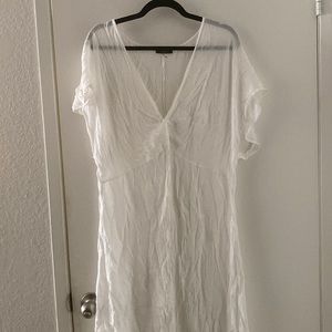 White beach cover up